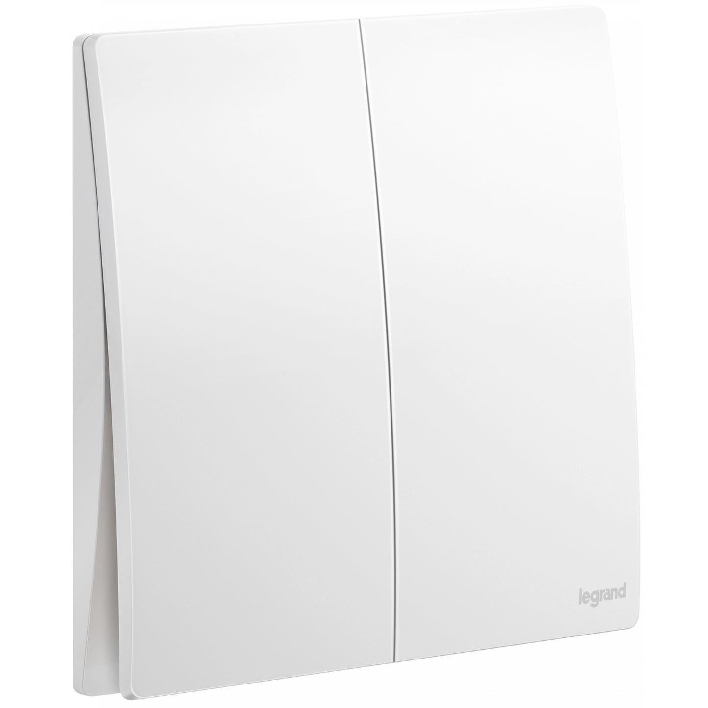 Legrand Mallia Senses 系列 陶瓷白 兩位單控開關掣 2810 02 MW