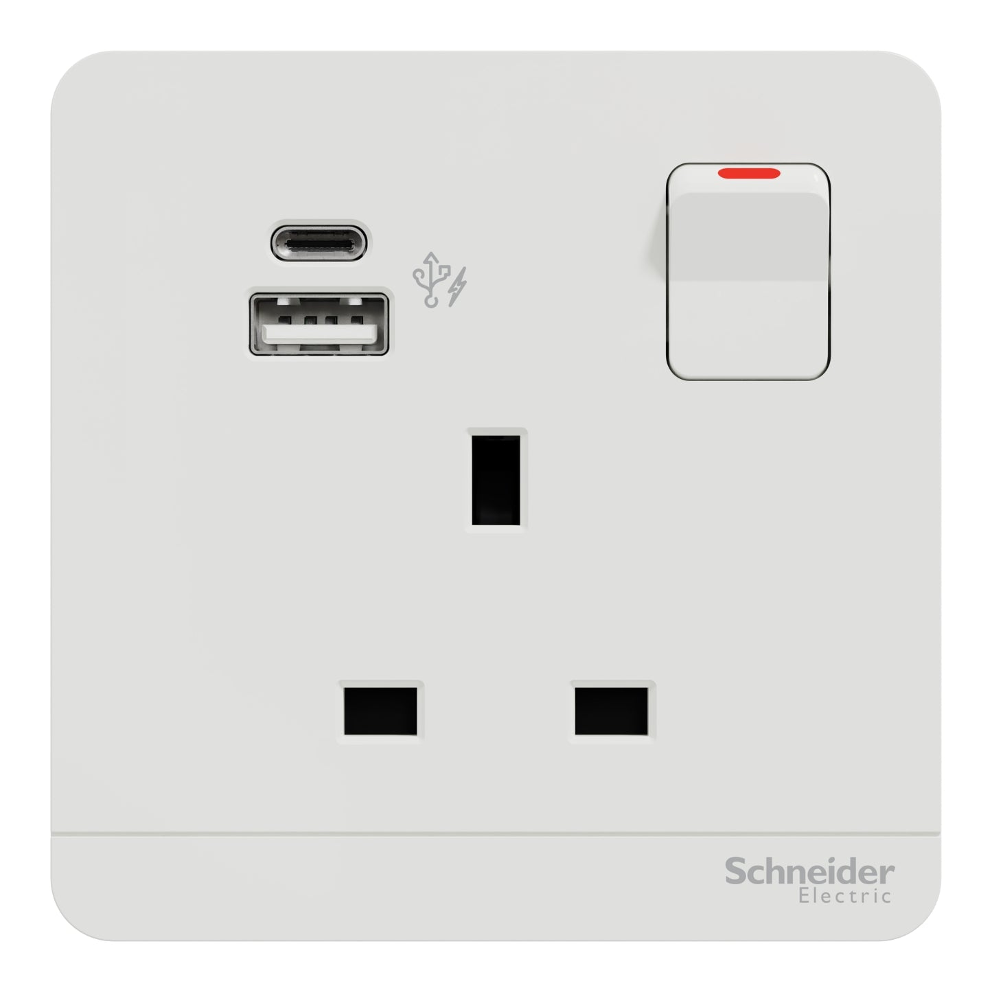 奐尚 Schneider 施耐德 AvatarOn 奐尚系列燈制掣面 13A 單位有掣連USB Type A & Type C 插座(USB typeC 單蘇)