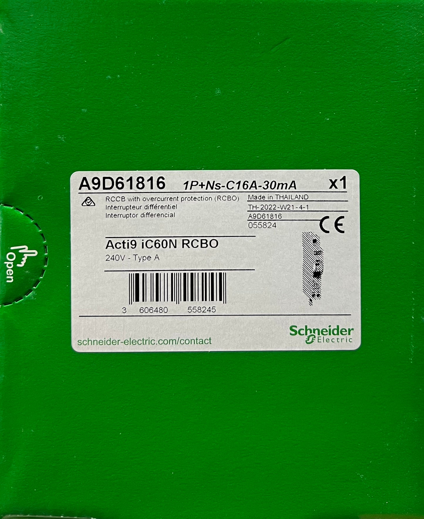 施耐德 Schneider RCBO 漏電保護斷路器