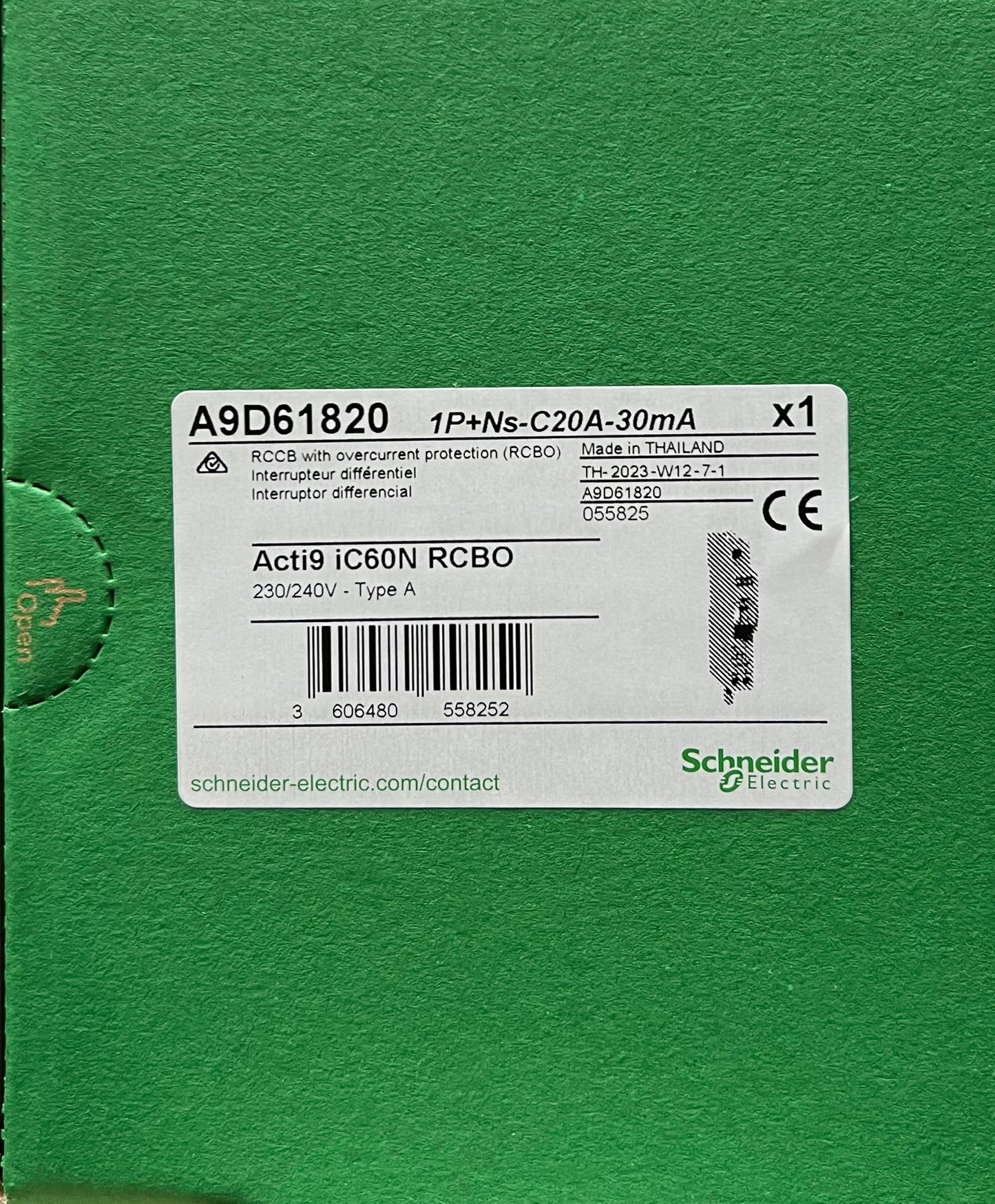 施耐德 Schneider RCBO 漏電保護斷路器