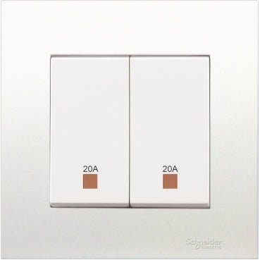 Schneider Electric 施耐德電氣 Vivace 元雅系列(KB) 20A 兩位雙極掣連LED指示燈(20A孖燈曲)