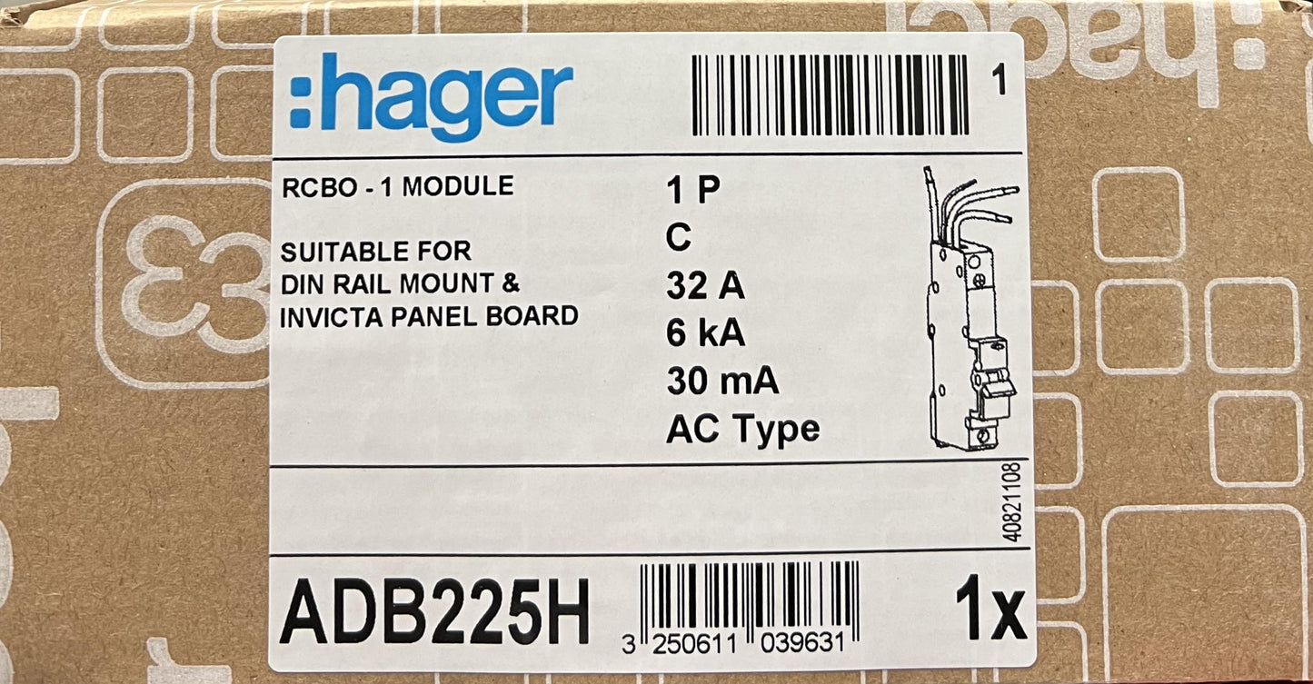 Hager RCBO 單極水氣菲 老鼠尾 C Type