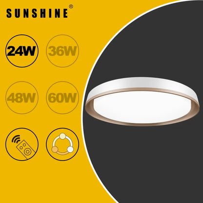 陽光 SUNSHINE 金透明 可調光暗 LED遙控天花燈吸頂燈 三色溫 3000K/4000K/6500K CLU-R