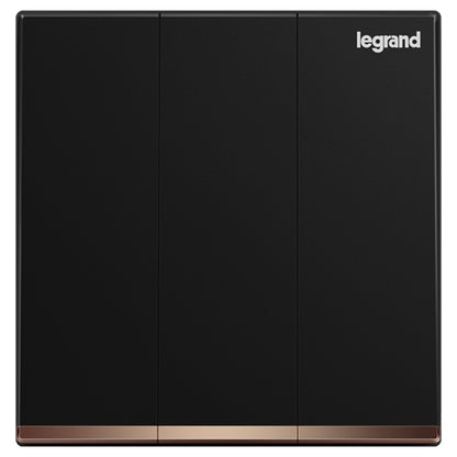 Legrand 羅格朗 Galion 系列 鑲銀邊 16AX 三位雙控開關掣連LED指示燈(3吐制)