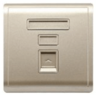 Schneider 施耐德 PIENO丰尚系列 單位RJ45 5e類數據插座Keystone面板備防塵活門(Cate5E電腦蘇)