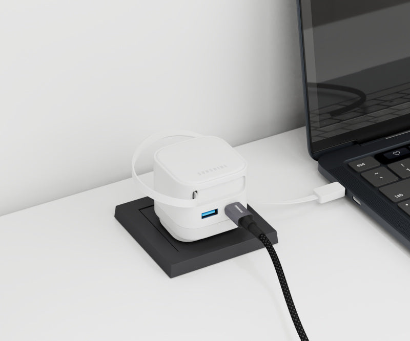 陽光 SUNSHINE 1C1A 35W GaN 氮化鎵插牆式快速充電器 附伸縮USB-C充電線 MPF-35BK/WH