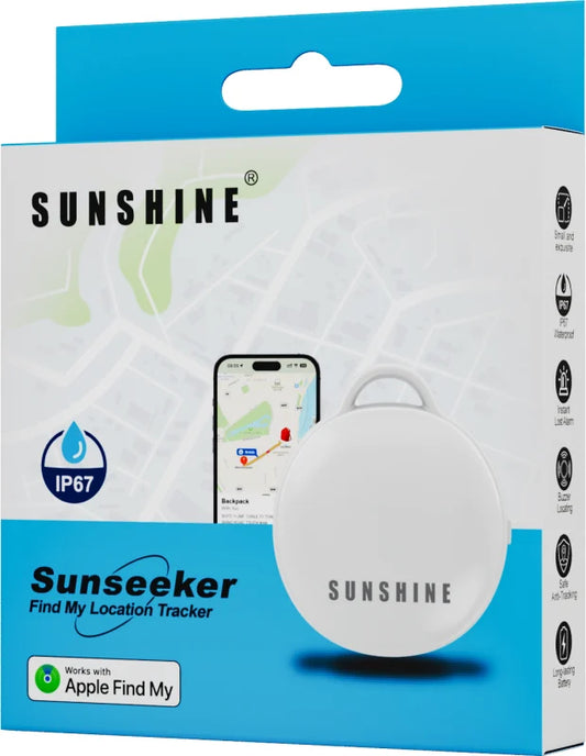 陽光 SUNSHINE 全球定位追蹤器 Sunseeker [Apple Find My認證] LT01BK/OG/WH