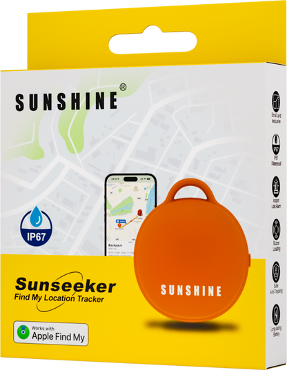陽光 SUNSHINE 全球定位追蹤器 Sunseeker [Apple Find My認證] LT01BK/OG/WH