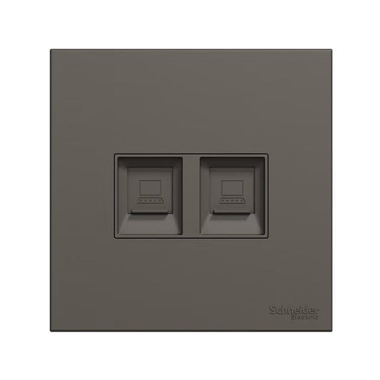 奐然系列 AvatarOn C 兩位RJ45 CAT5E 數據插座 石墨灰 E8732RJS5_WD