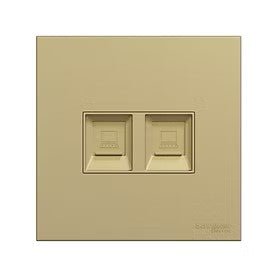 奐然系列 AvatarOn C 兩位RJ45 CAT5E 數據插座 沉醉金 E8732RJS5_WG