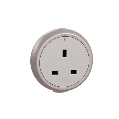 施耐德電氣 Easy Series 明裝式電力軌道 13A 250V 三極插座連保護門插座模組 星辰啡(LB)