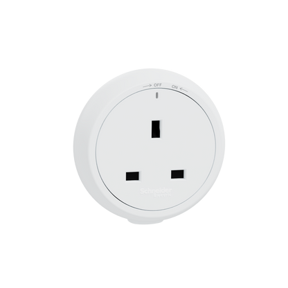 施耐德電氣 Easy Series 明裝式電力軌道 施耐德電氣 13A 250V 三極插座連保護門插座模組 月影白(WE)