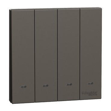 奐然系列 AvatarOn C 16AX 四位雙控開關掣連連螢光指示 石墨灰 (4吐制) E8734L2F_WD