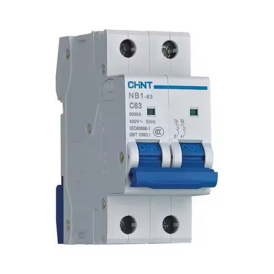 正泰 CHNT 2P MCB NB1-63 6kA C Type 微型斷路器