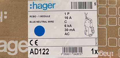 Hager RCBO 單極水氣菲 老鼠尾 C Type